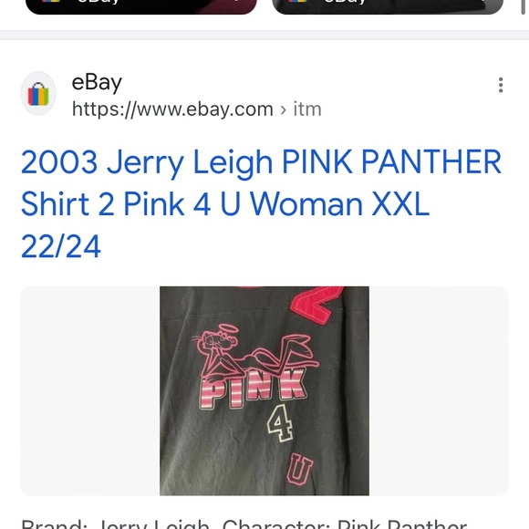 PINK PANTHER VINTAGE ‘rugby’ shirt Y2K - Picture 8 of 13